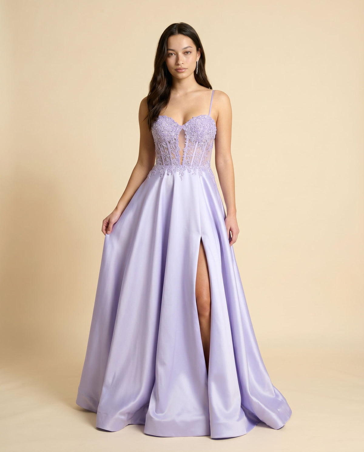Robe Corset En Mikado Jaune