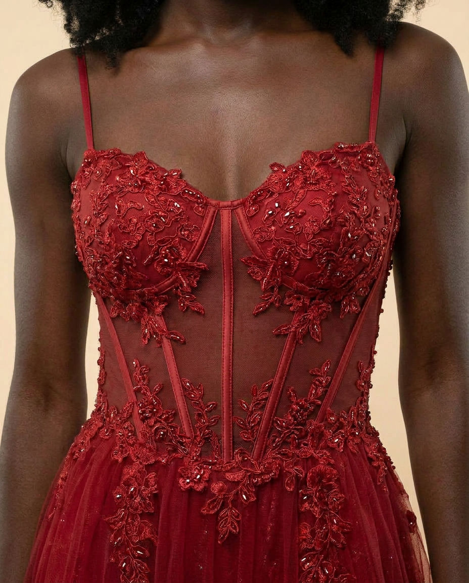 Robe Dos Ouvert Rouge
