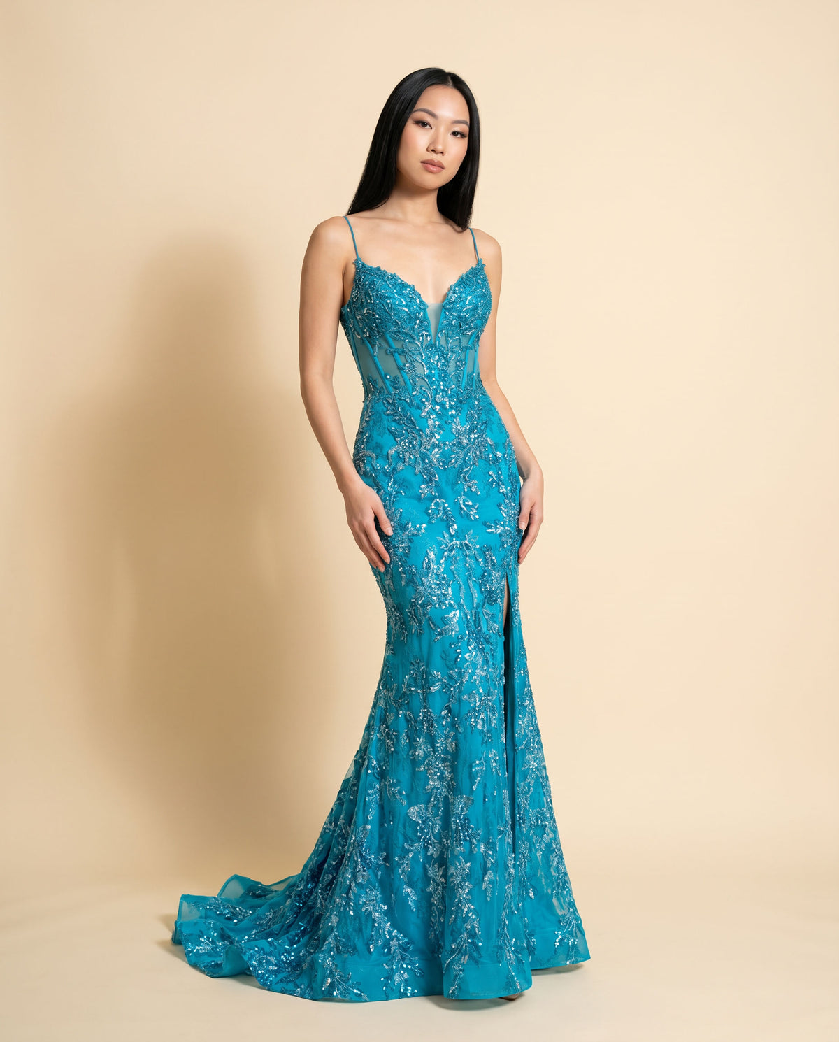 Robe Bleu Céruléen