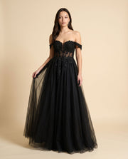 Robe Corset En Tulle Noire