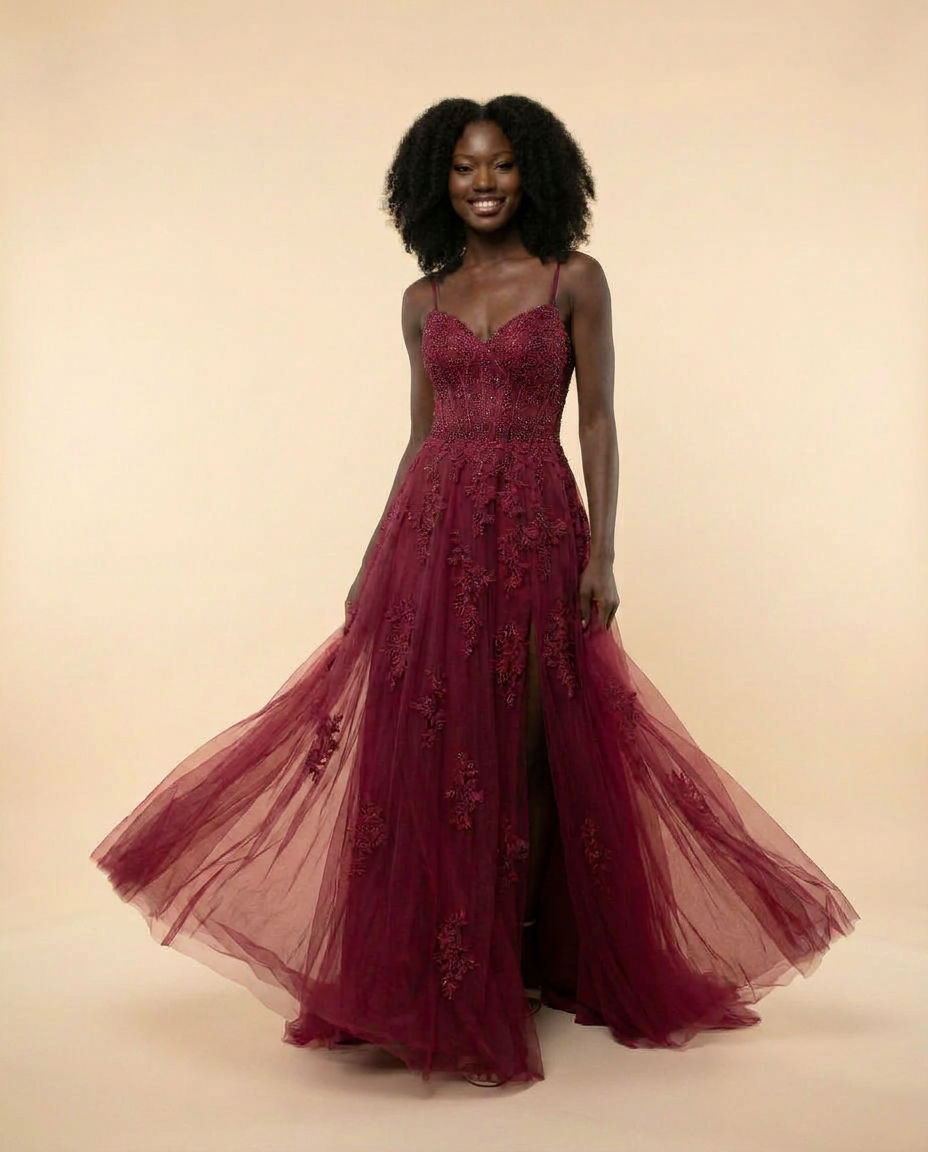 Sweetheart Gown Burgundy