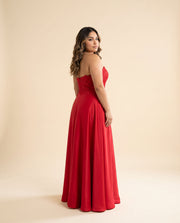 Robe Bustier En Coeur Rouge