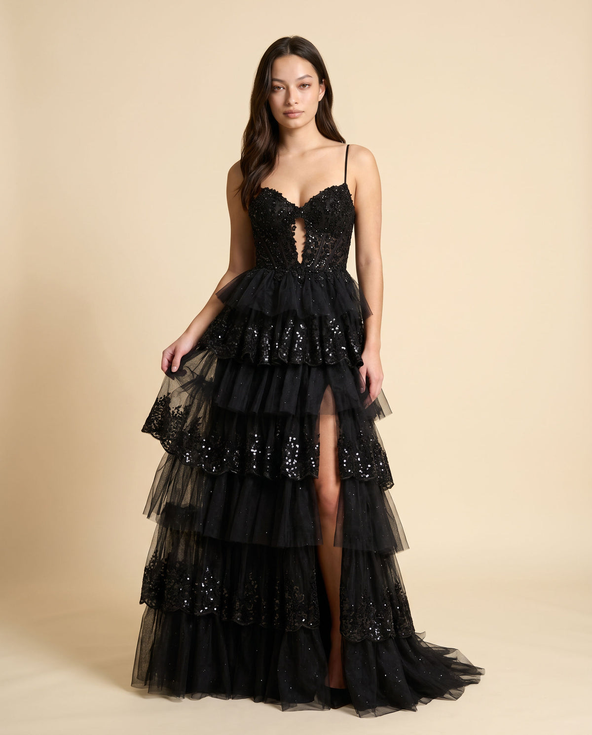 Robe À Étages Rouge