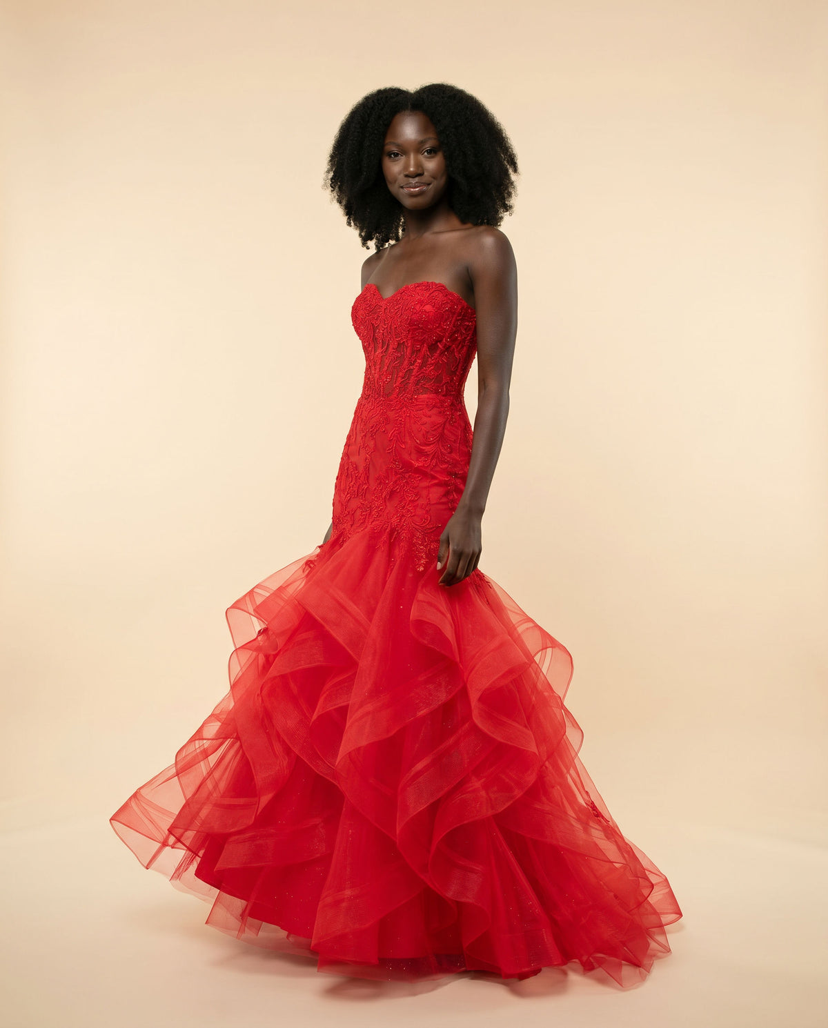Robe Sirène Bustier Rouge