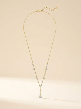 Collier Cristaux Or