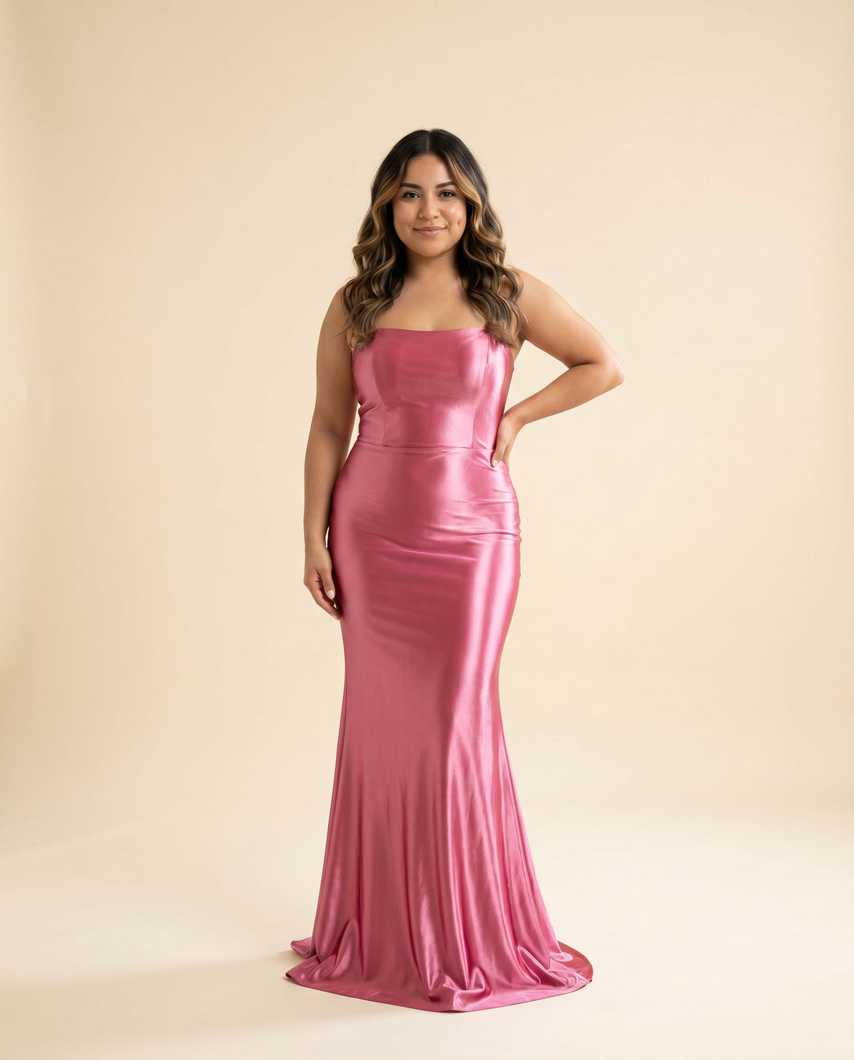 Robe Ajustée Rose Pâle