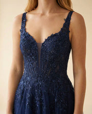 Robe en Dentelle Marine