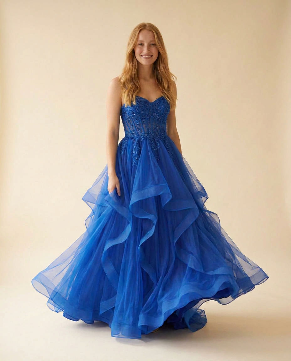 Bustier Gown Royal Blue