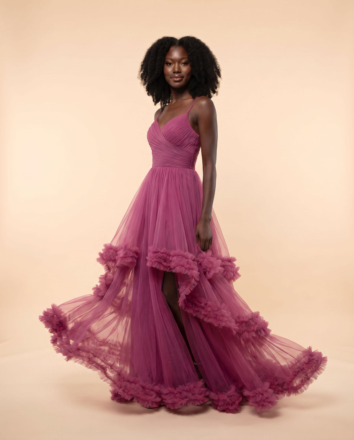 Robe En Tule Magenta
