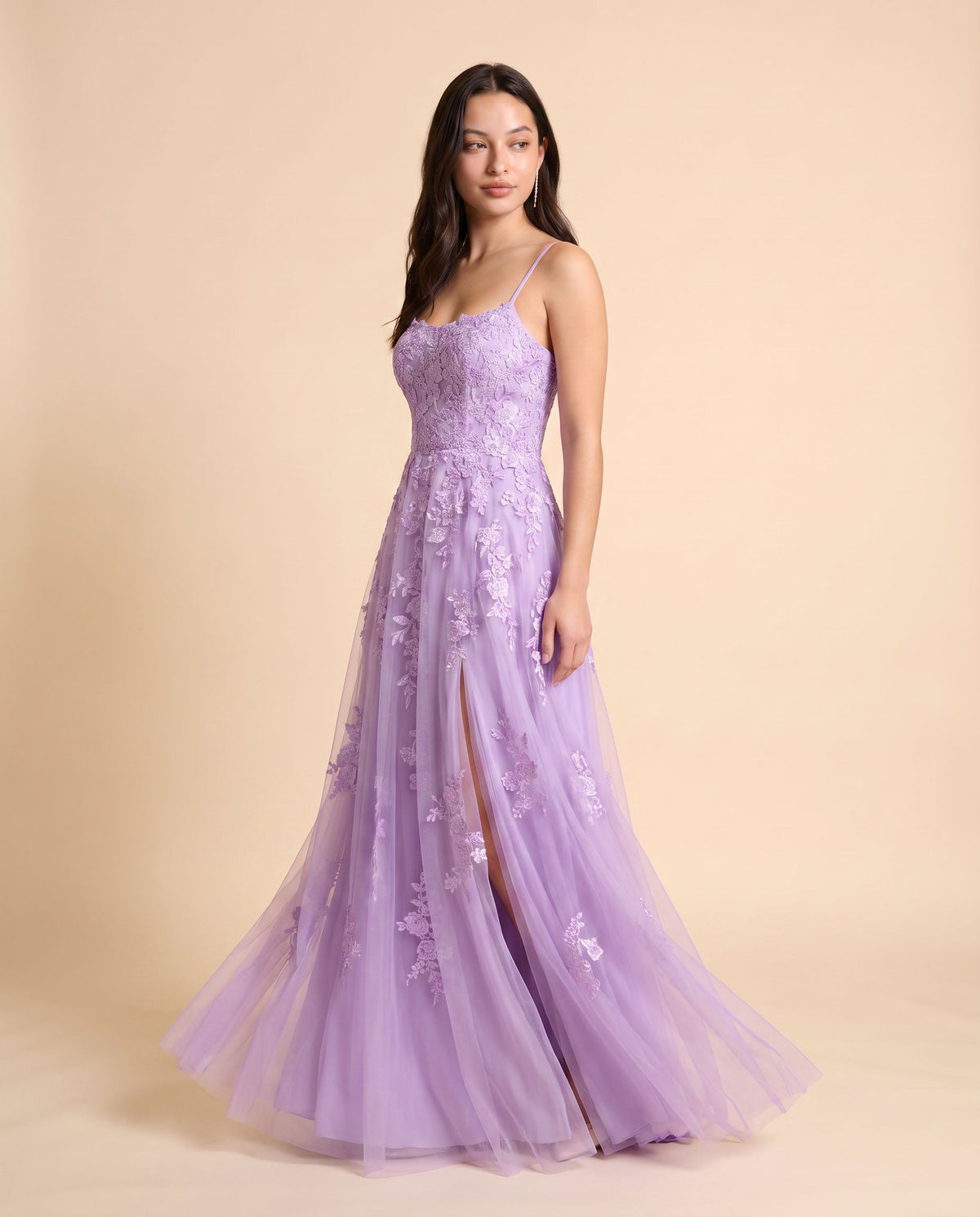 Robe À Dos Lacé Lilas