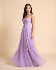 Robe À Dos Lacé Lilas