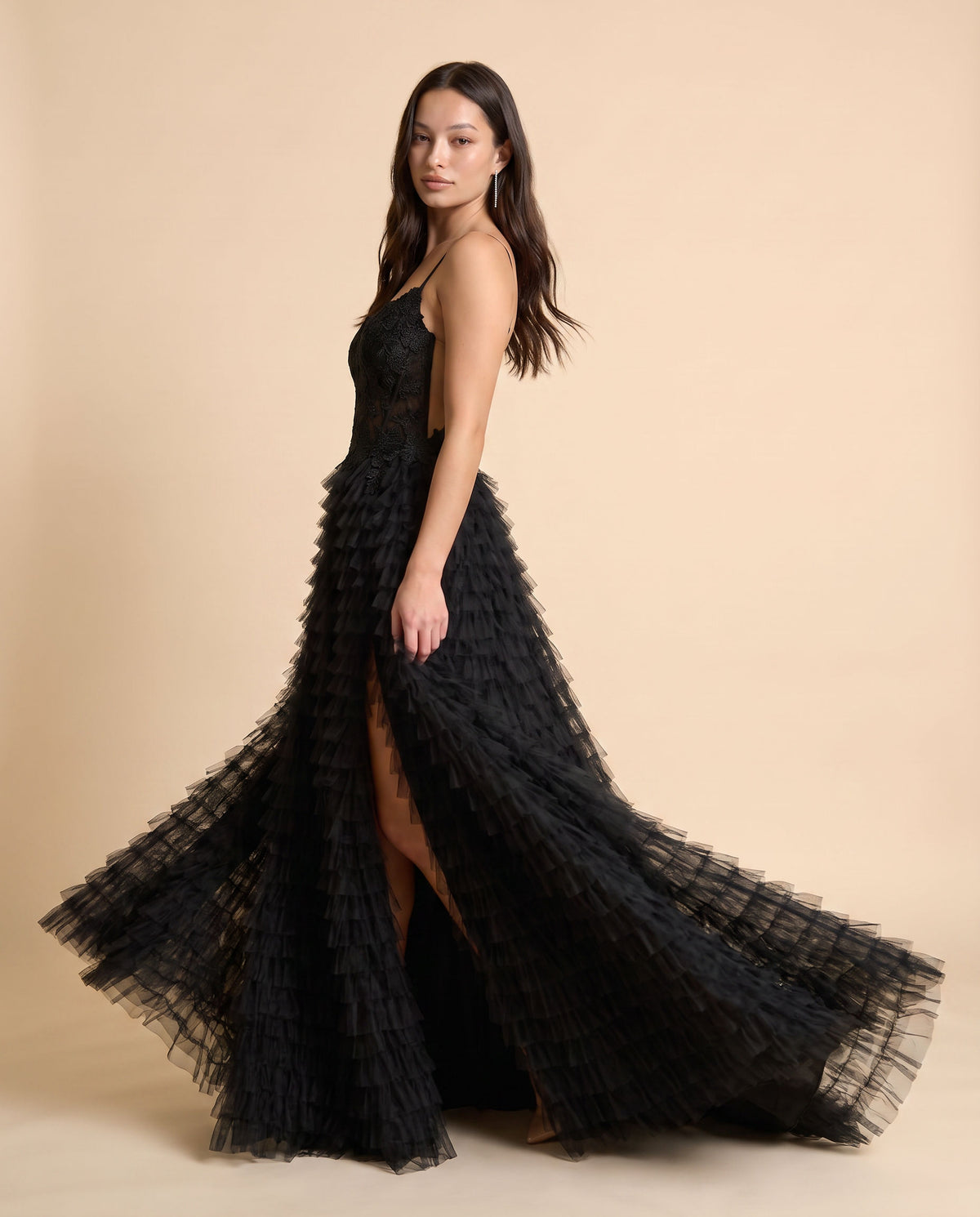 Robe À Volant Noire