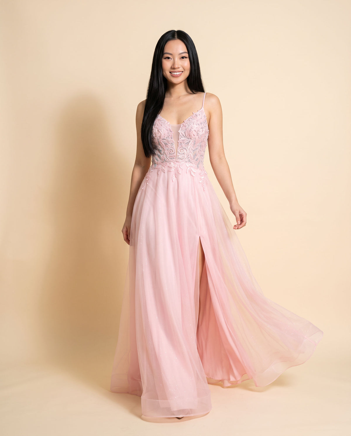 Robe Fluide Rose Pâle