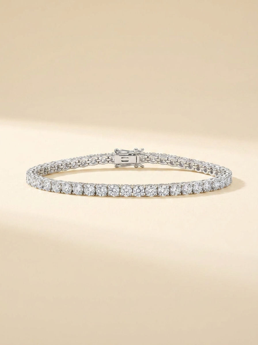 Silver Crystal Tennis Bracelet