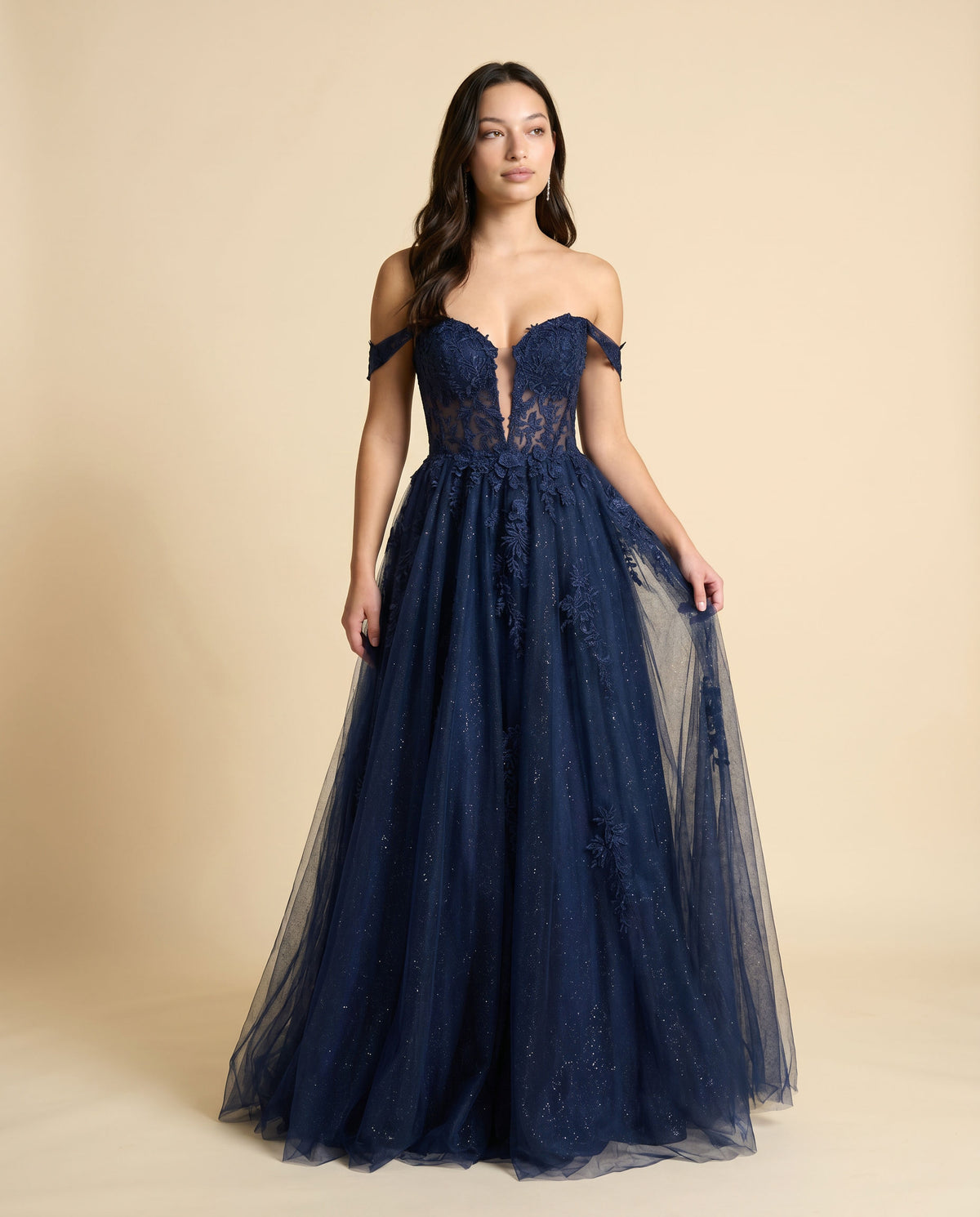 Robe Scintillante Corset Marine