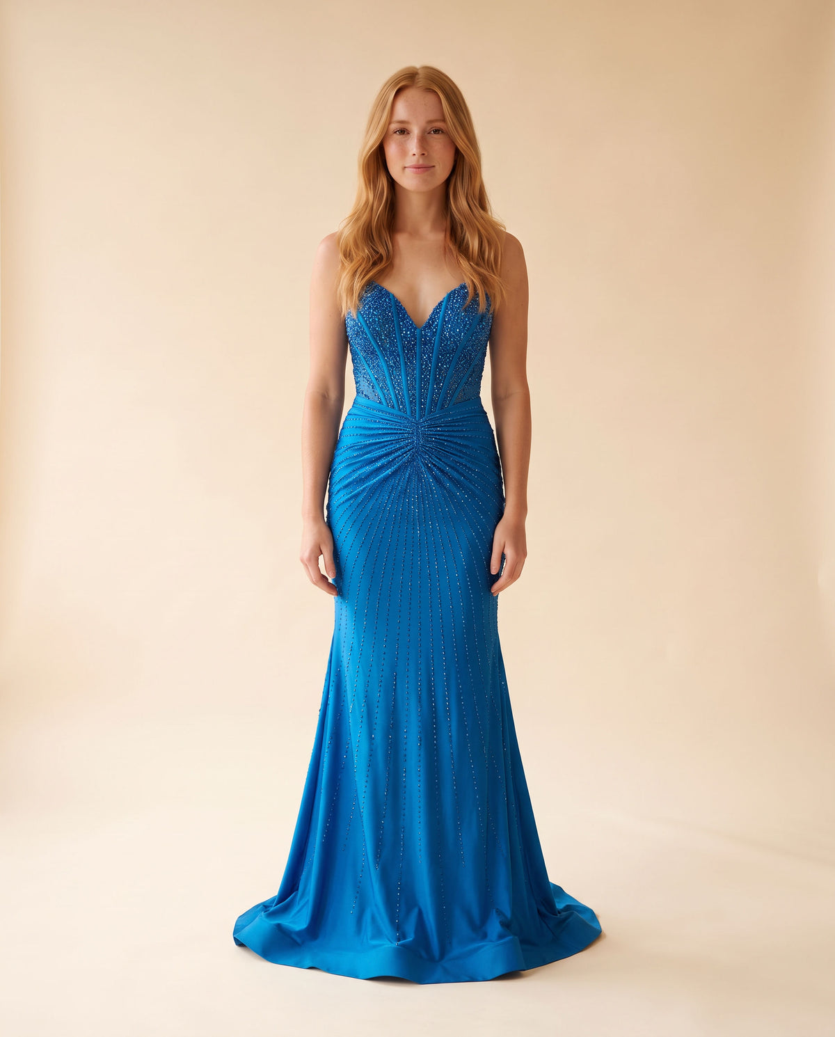 Robe Corset À Brillant Bleu Ciel