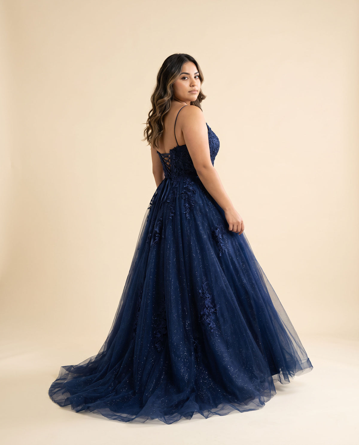 Robe Princesse Scintillante Marine