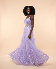 Robe Lilas Corset brillante