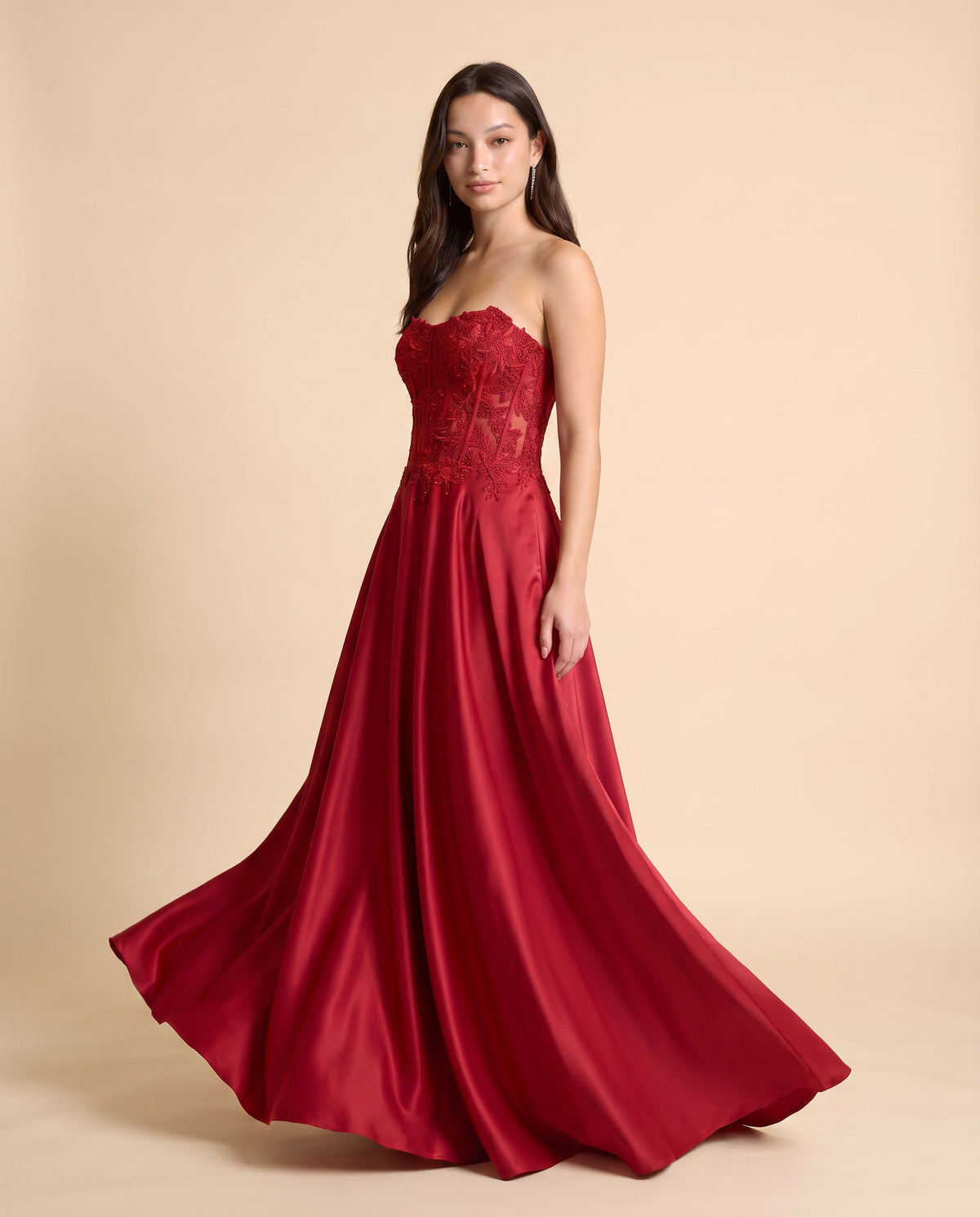 Robe Corset Fluide Rouge
