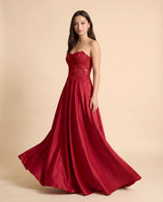 Robe Corset Fluide Rouge