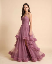 Robe En Tule Mauve