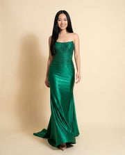 Robe Bustier Emeraude