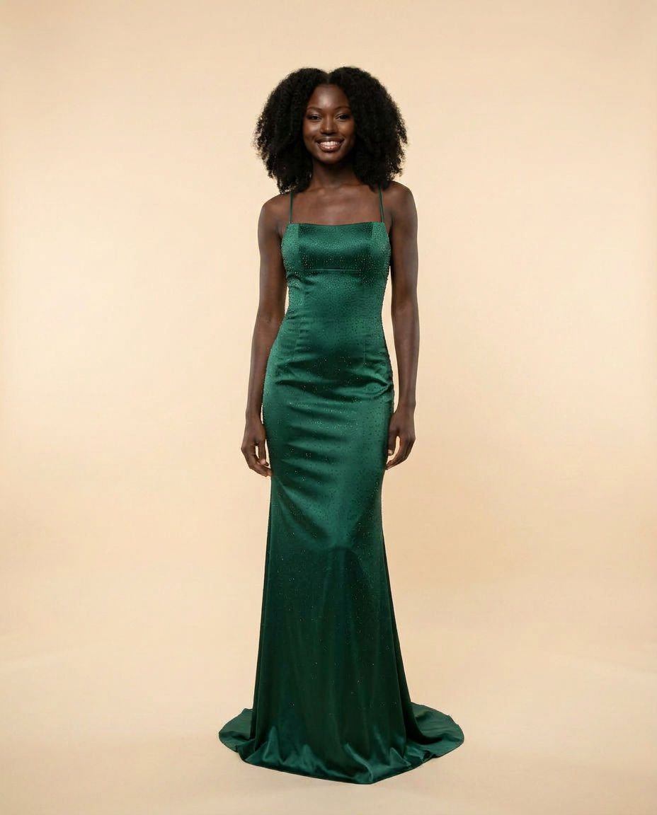 Robe Brillante Émeraude