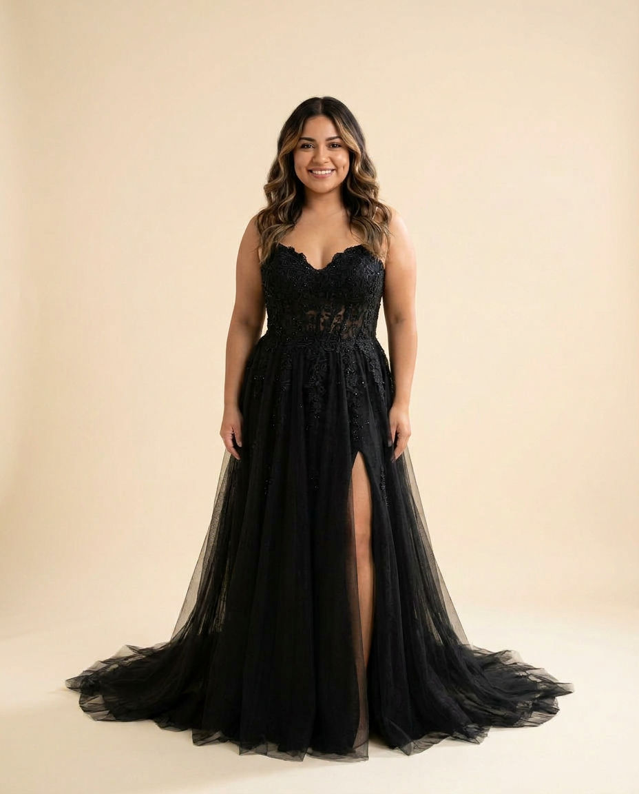 Slit Gown Black