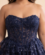 Sequin Gown Navy