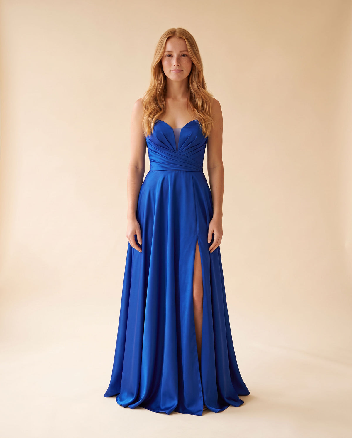Robe Bustier Bleu Cobalt