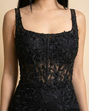 Robe Bustier Ajustée Noire