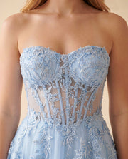 Robe Corset Bleu Ciel