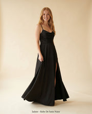Robe De Satin Noire