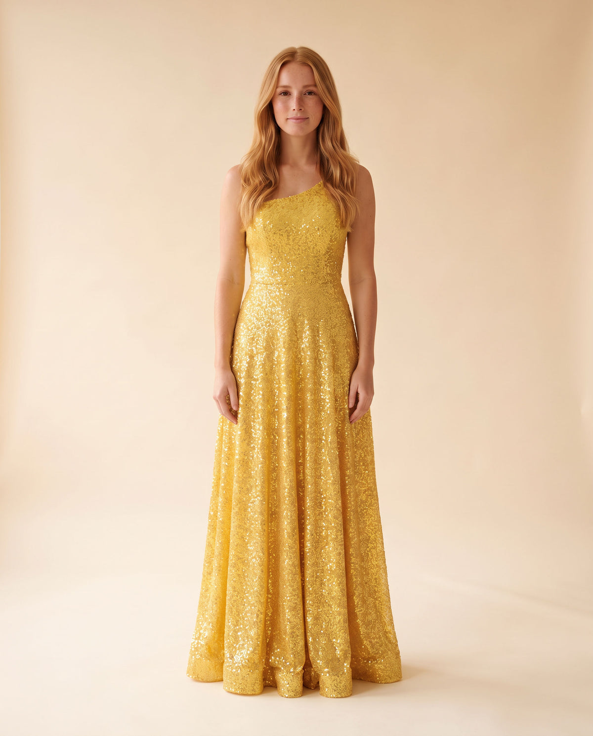 Robe Une Bretelle Jaune Daffodil