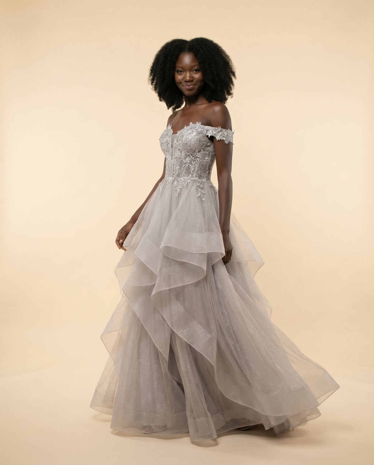 Robe Avec Tulle à Étage Dusk