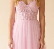 Robe Décolleté en A Rose Bébé