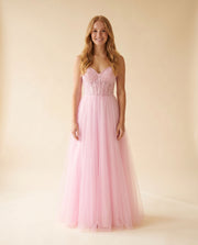Robe Décolleté en A Rose Bébé