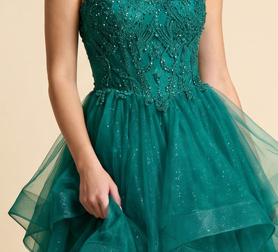 Robe à volants Émeraude