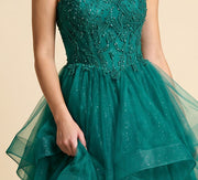 Robe à volants Émeraude
