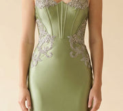 Robe En Satin Sauge