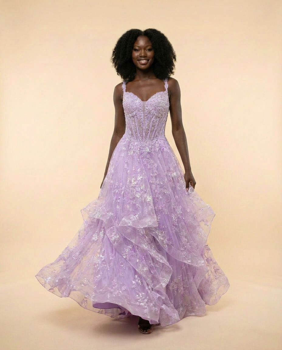 Robe en Dentelle Lilas