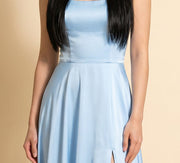 Robe En Satin Bleu Poudre