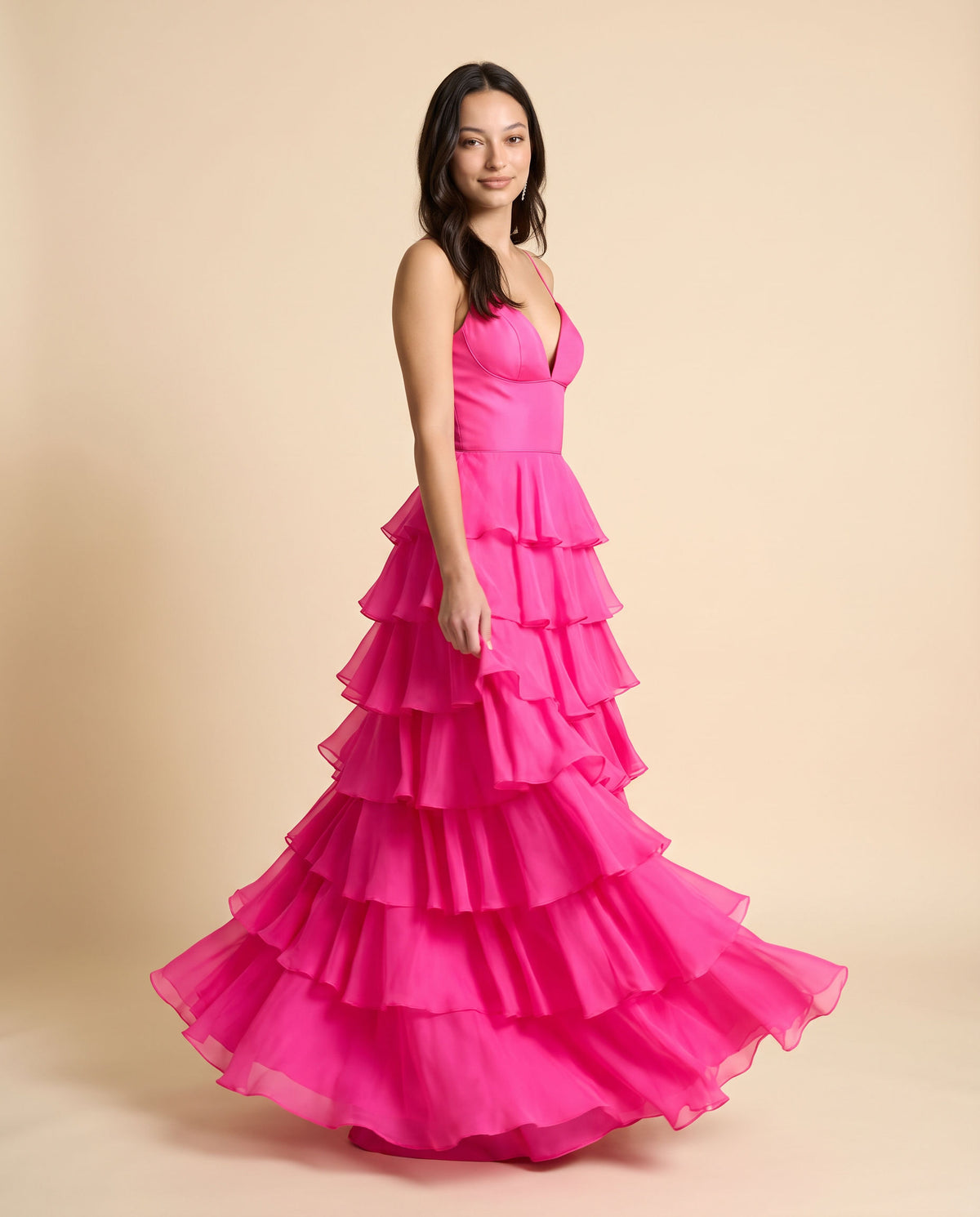 Robe À Volant Bleu Pâle