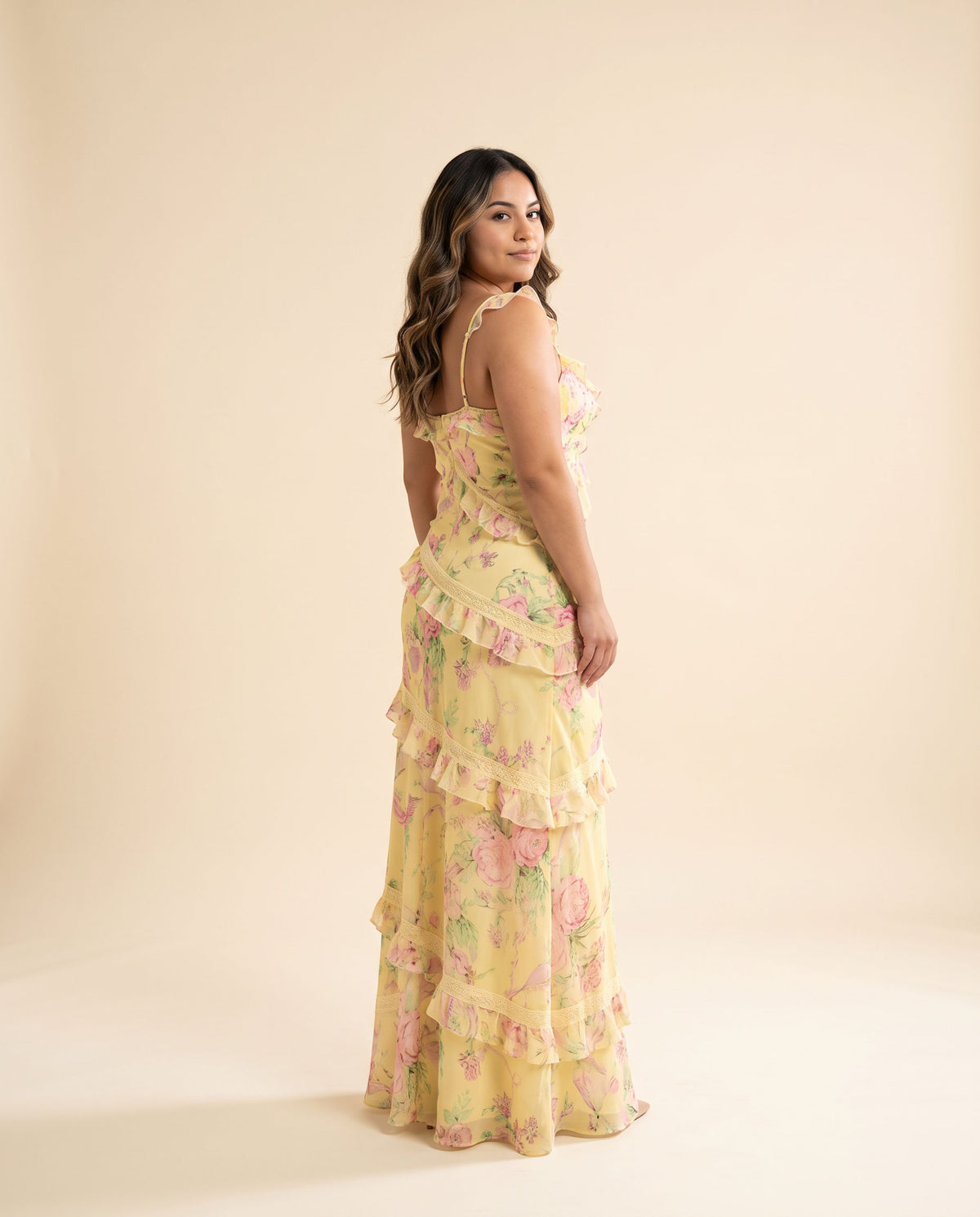 Robe Fleurie Jaune