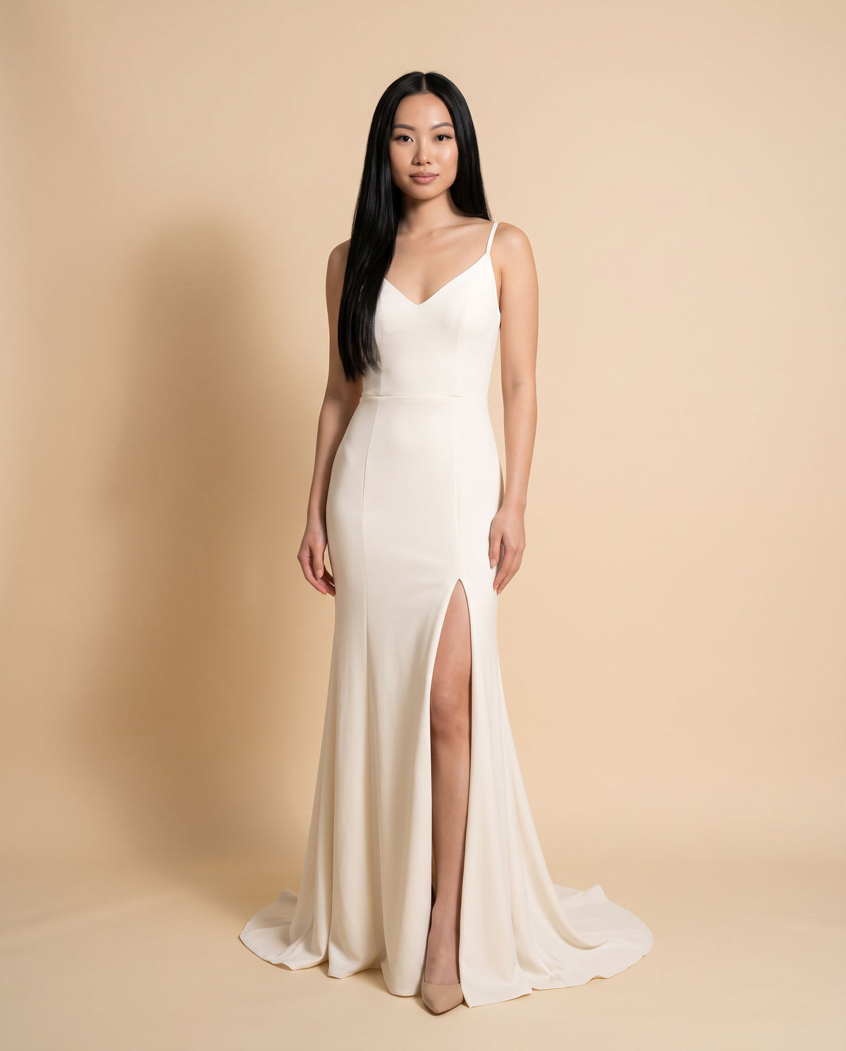 Robe Avec Fente Ivory