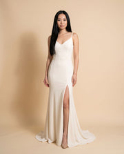 Robe Avec Fente Ivory