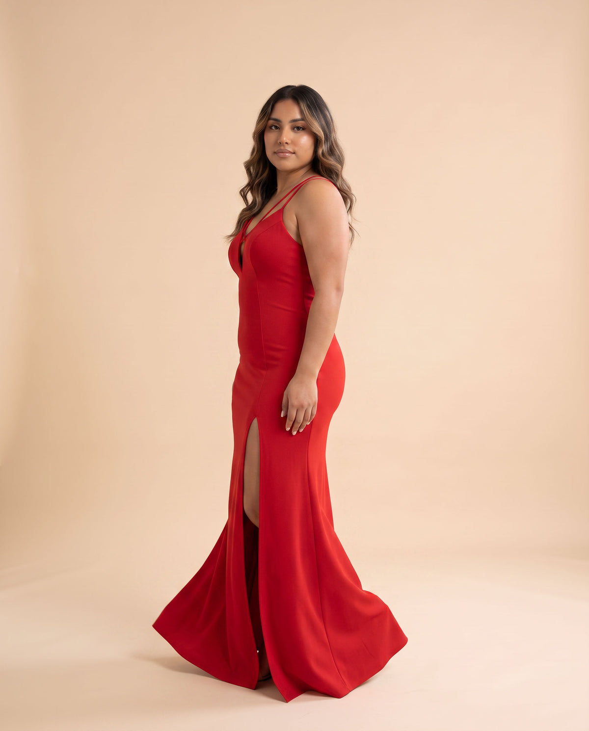Robe Moulante Dos Ouvert Rouge