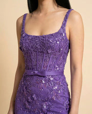 Robe Corset Brillante Lilas