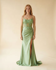 Robe Corset Bleu Acier