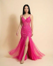 Robe Sirène Rose Vif